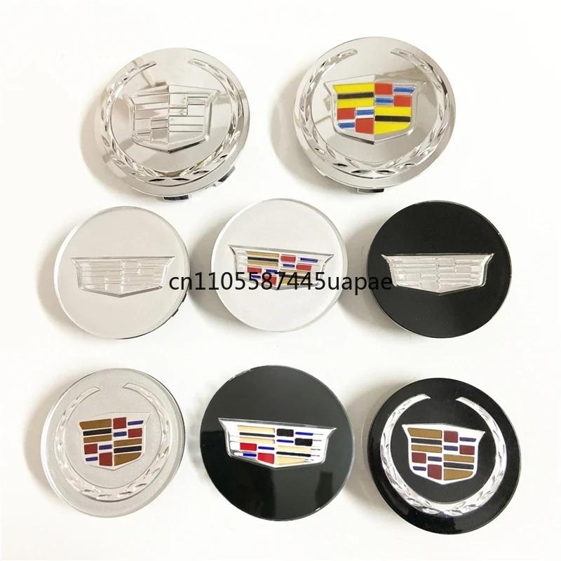 67mm 4pcs Car Wheel Center Hub Caps Cover Emblem for Cadillac Escalade CTS CT5 XT5 XTS XLR BLS SLS STS ATS Auto Tire Accessories
