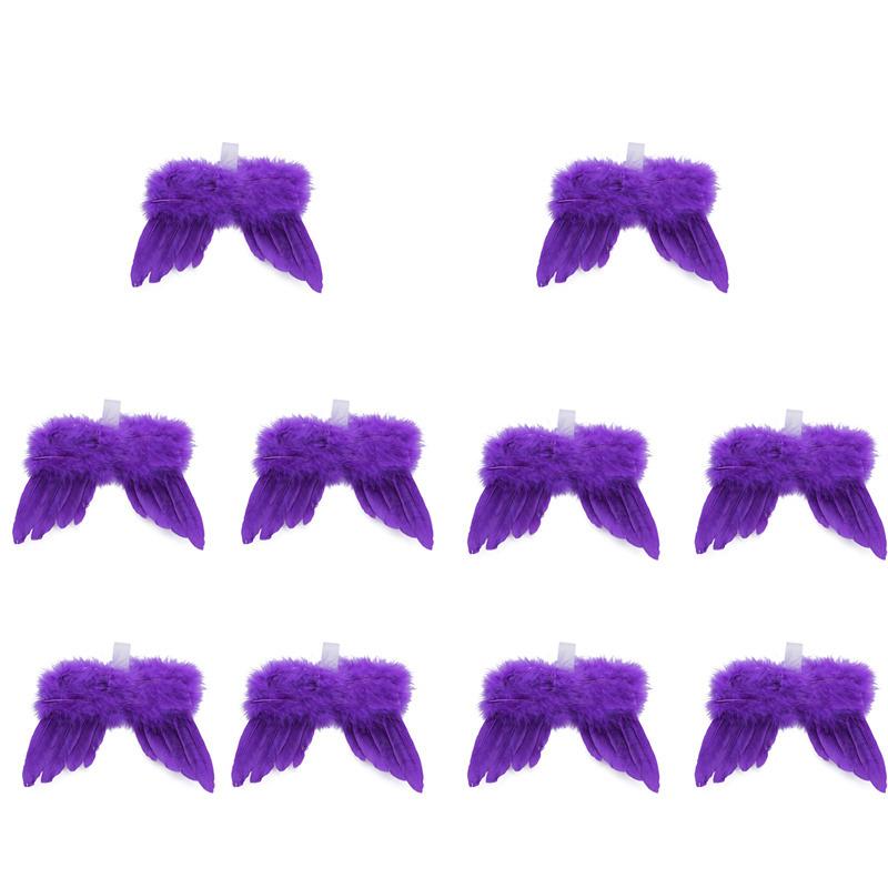 1/10pcs White Angel Wings Christmas Ornaments Angel Feather Wings Hanging Decor For Christmas Tree Xmas Crafts DIY Decorations