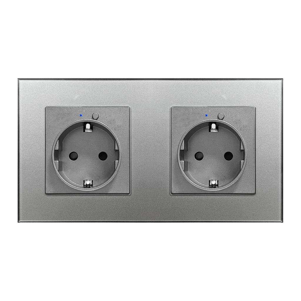 European Standard Smart WiFi Socket with APP Remote, Voice Control, Timer & Power Monitoring