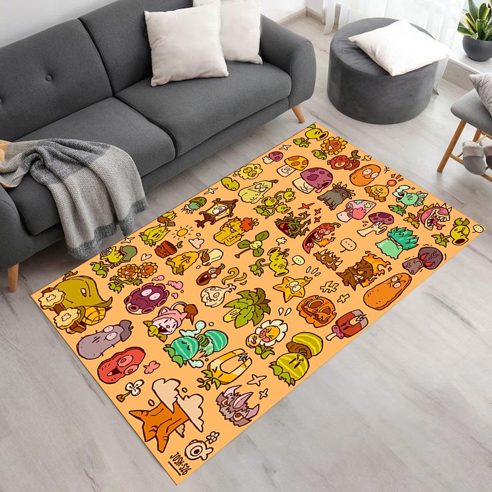 Plants Vs. Zombies Carpet Design for Bedrooms Game Room Dining Room Decorate room Anti-slip Rug Office home decor Perfect Birthday/Christmas Gift Idea