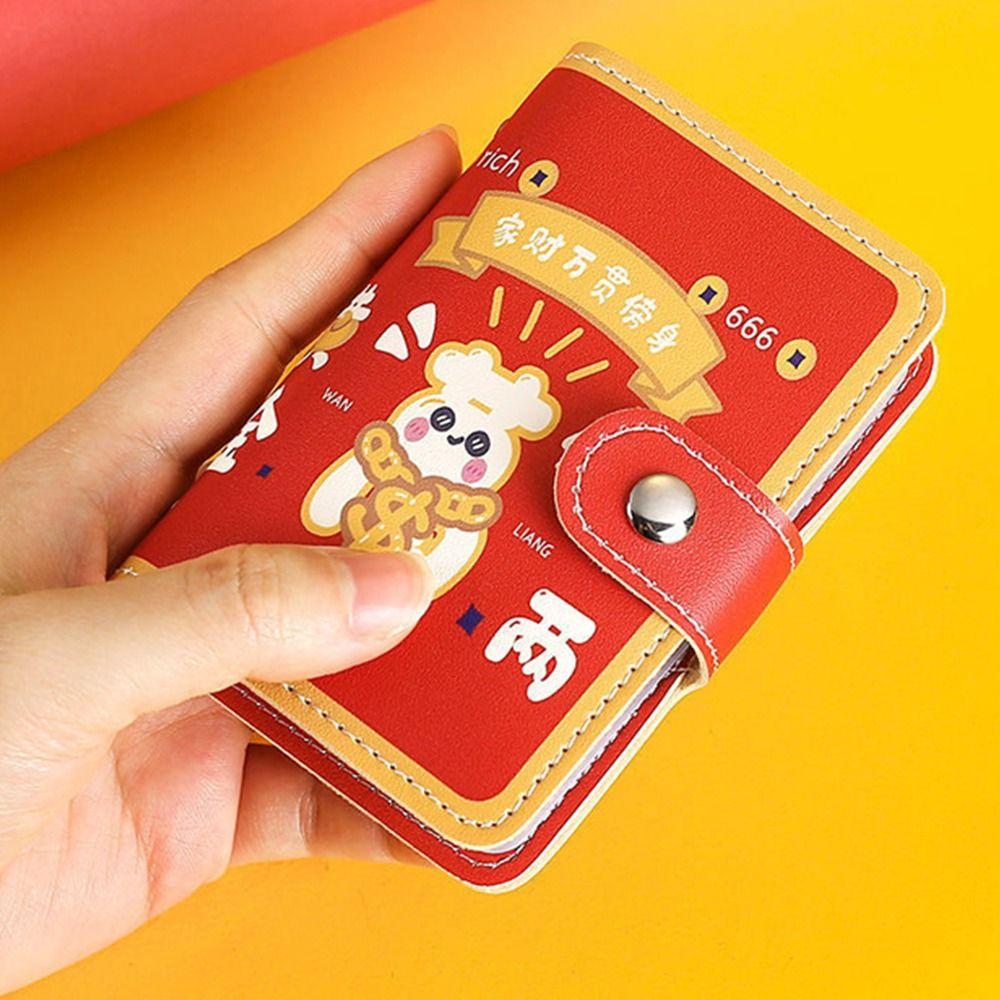 Multi-Card Space PU Leather Cartoon Card Bag Credit Card Holder Key Holder Driver License Holder