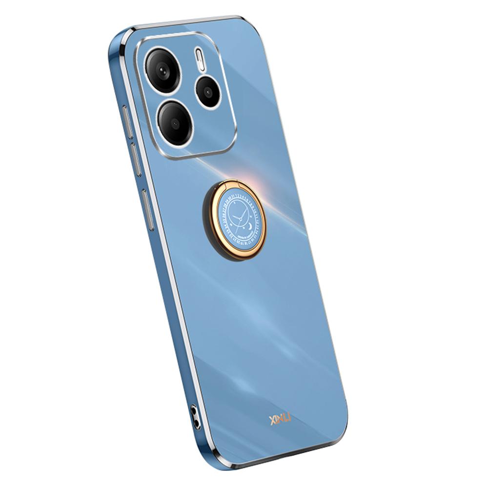 XINLI Etui na Xiaomi Redmi Note 14 5G z pierścieniem-podstawką, galwanizowane TPU, pokrowiec na telefon