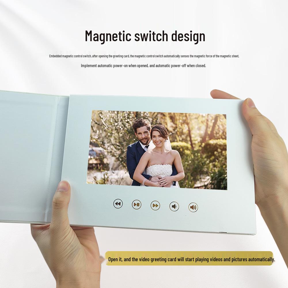 Multifunctional Commercial Wedding Video Invitation Linen Video Brochure