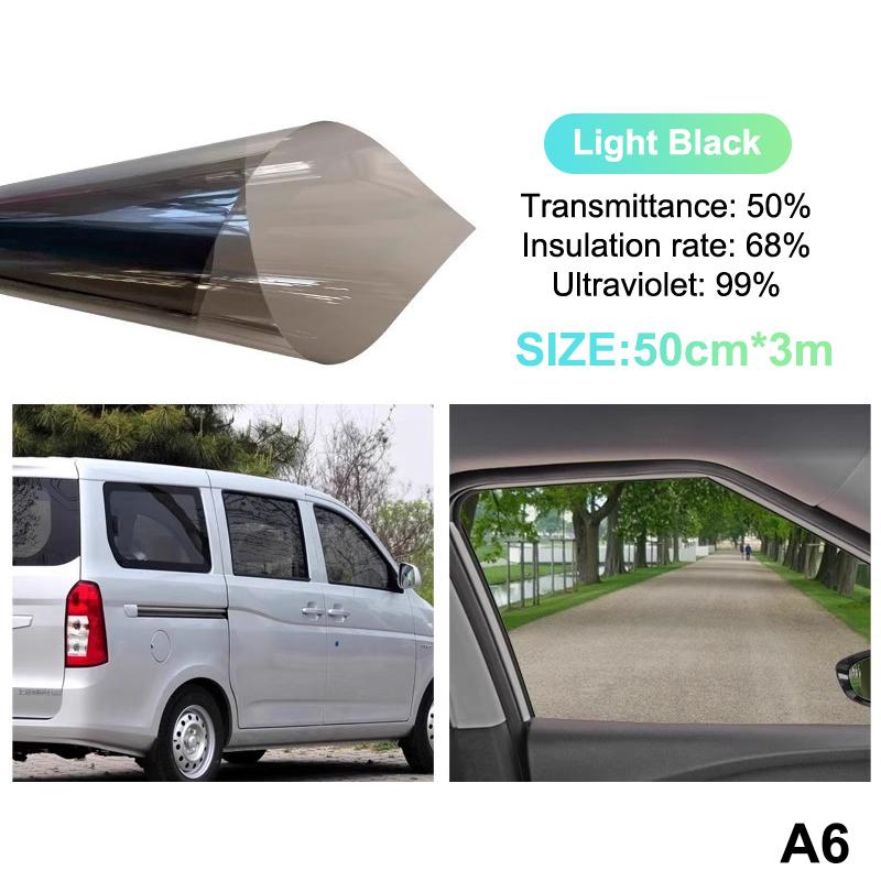 

5/35/50 % Vlt Black Window Foils Tint Film Privacy Glass Sticker Solar Sun Shade Film Car Uv Protector Sticker Auto Home Decor