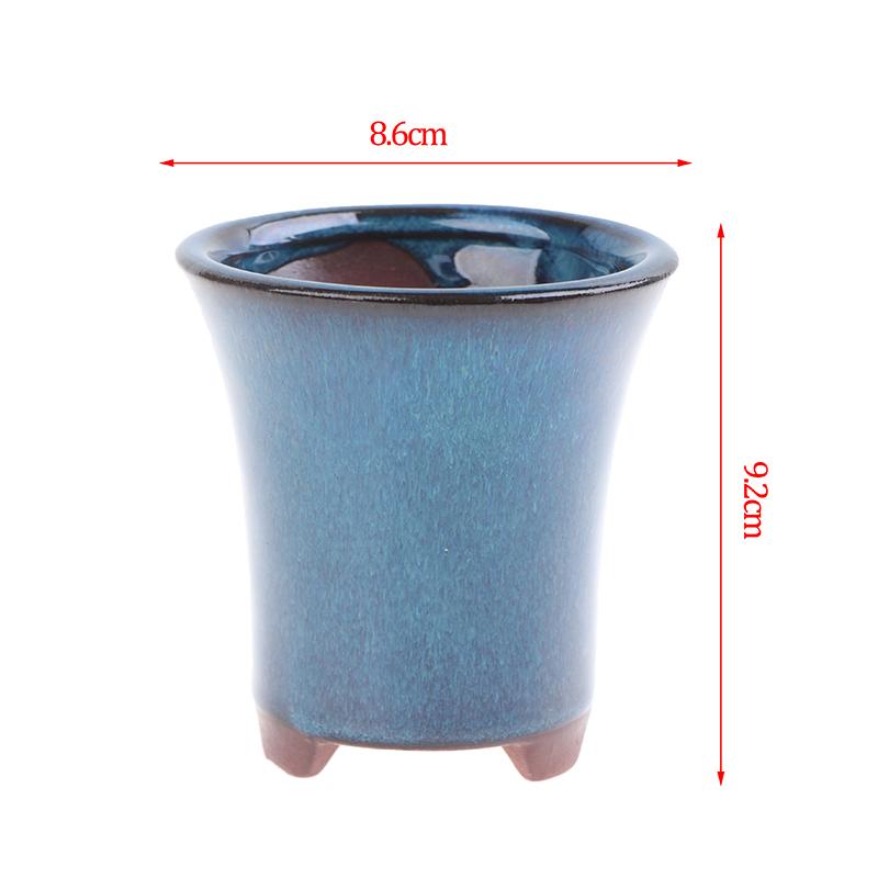 Chinese Style Bonsai Pots Breathable Stoneware Bonsai Pots With Holes Flowerpot