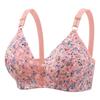Women Floral Print Bra Wireless Soft Cup Adjustable Straps Breathable Fabric Comfortable Fit Everyday Use