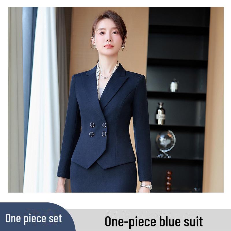 2024 Busaron Women's Professional Long-Sleeved Suit Skirt for Interviews and Sales Work 2319