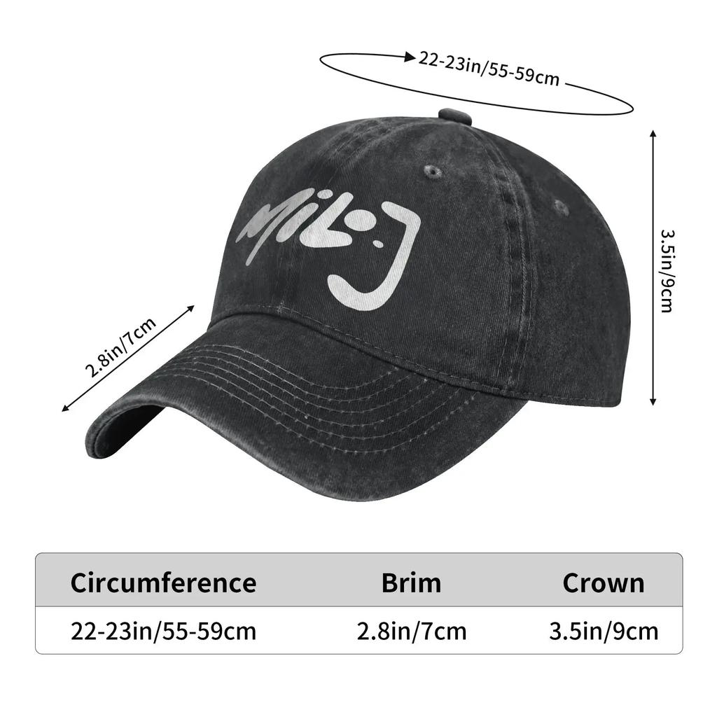 Milo J Logo Sun Baseball Cap Couple Women Custom DIY Trucker Hat Summer Classic Tennis Skate Adjustable Baseball Caps