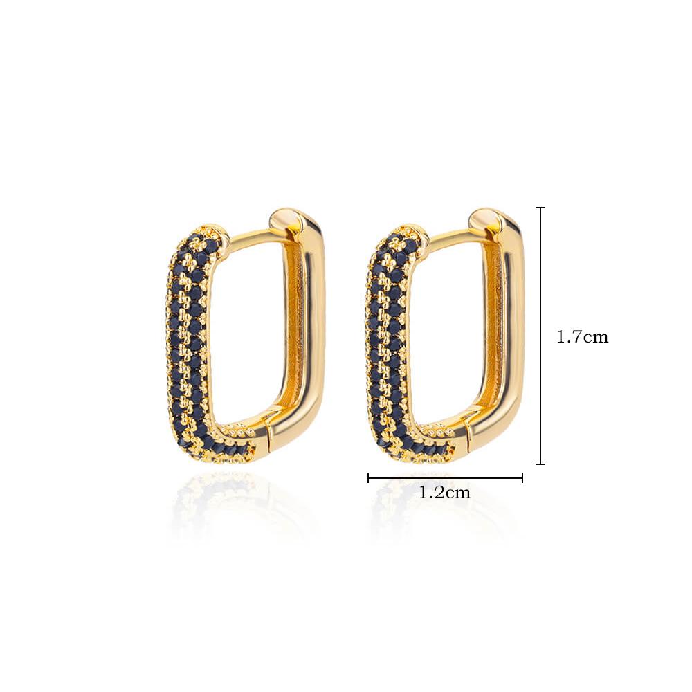 

Stainless Steel Hoop Earrings for Women Gold Color Square Earrings Trendy New Fashion Waterproof Ear Jewelry