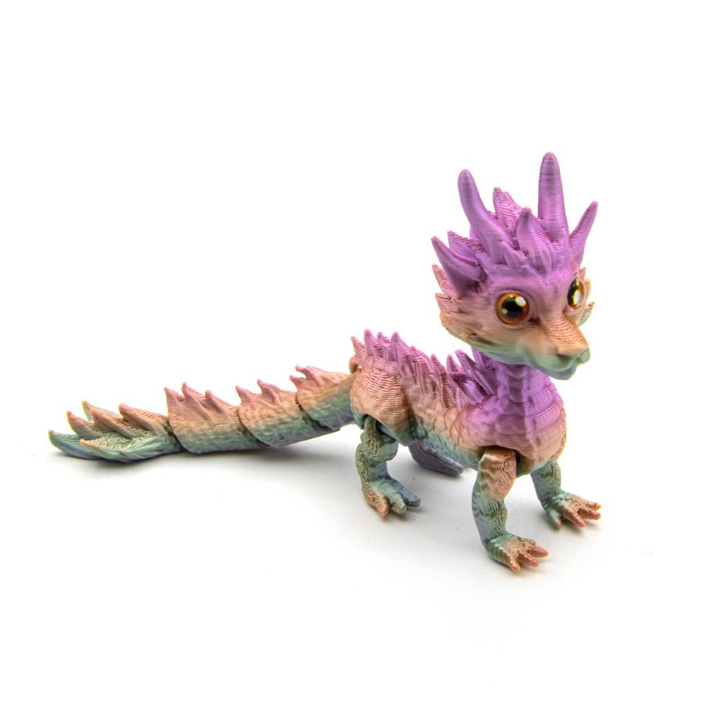 Long Haired Dragon Model Toy Home Office Dragon Action Figure 3D Printed Dragon  Garden Decoration
