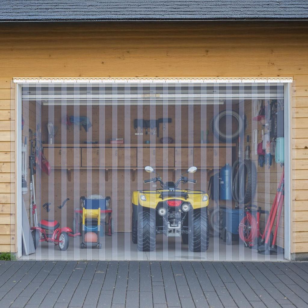 Pásková závěs PVC dveřní závěs 72" x 96" Chladicí box Mrazák Čirý plast