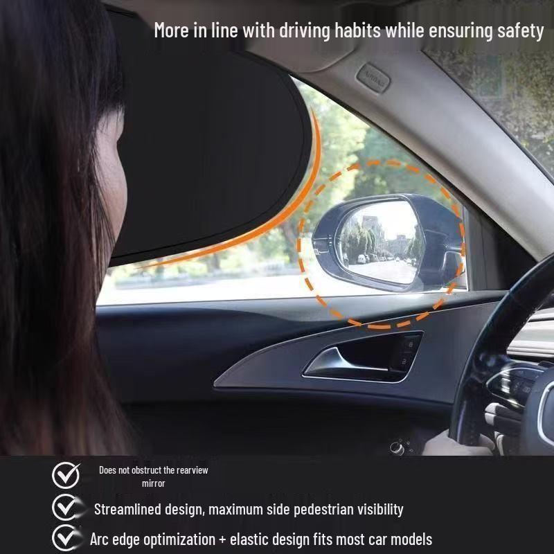 Car Sunshade Side Window Curtain - Sun Blocker & Heat Insulation for Interior Protection