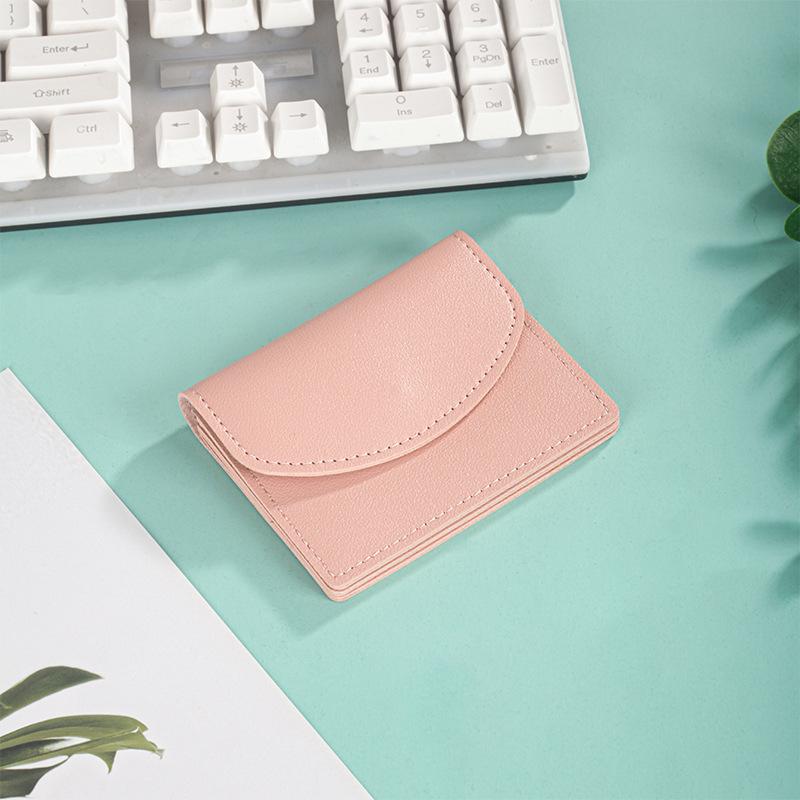 New Women's Wallet, Solid Color Bag, Card Bag, Women's High-end Sense of Small, Simple and Trendy Coin Purse Bag