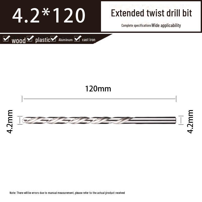 Hongding Extra Long HSS Twist Drill Bit - 4mm X 160/200/300mm
