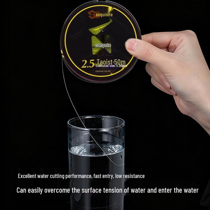 Premium High-Tensile Fishing Line: 50m Nylon, Abrasion-Resistant, Super Soft Leader, High-End Brand