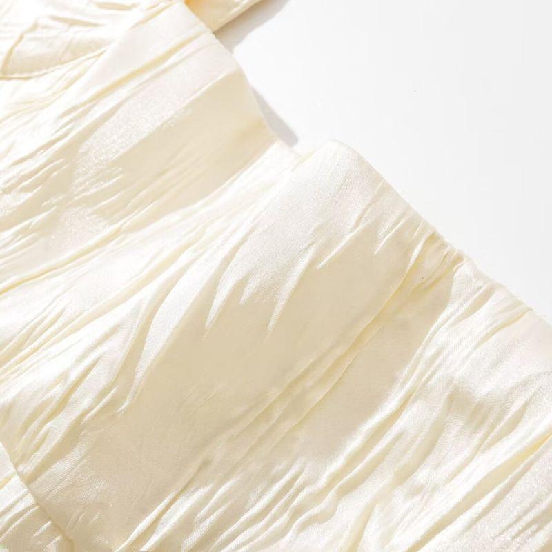 Kaslead New Arrival Women's Fashion Style Fashion Simple and Thin Textured Tight Midi Dress