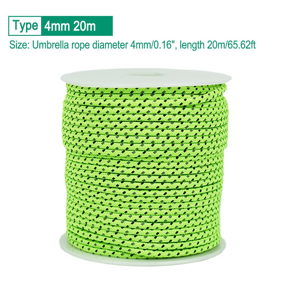 50M Multifunctional Outdoor Paracord Luminous Umbrella Rope Reflective Survival Rescue Umbrella Rope Camping Paracord Cord