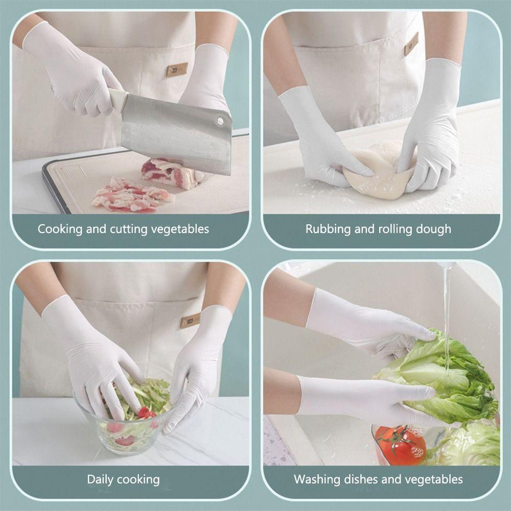 Flexible Disposable Latex Gloves Household Cleaning Beauty Kitchen Gloves Pink Nitrile Gloves