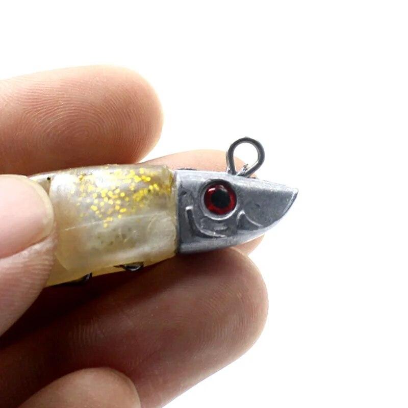 BURLE 10cm 15.5g 13cm 26g T Tail Soft Lure Jig Head Soft Fishing Lure With Barbed Hook