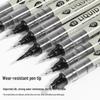 High-Capacity Black Waterproof Fine Liner Brush Pen for Students & Artists