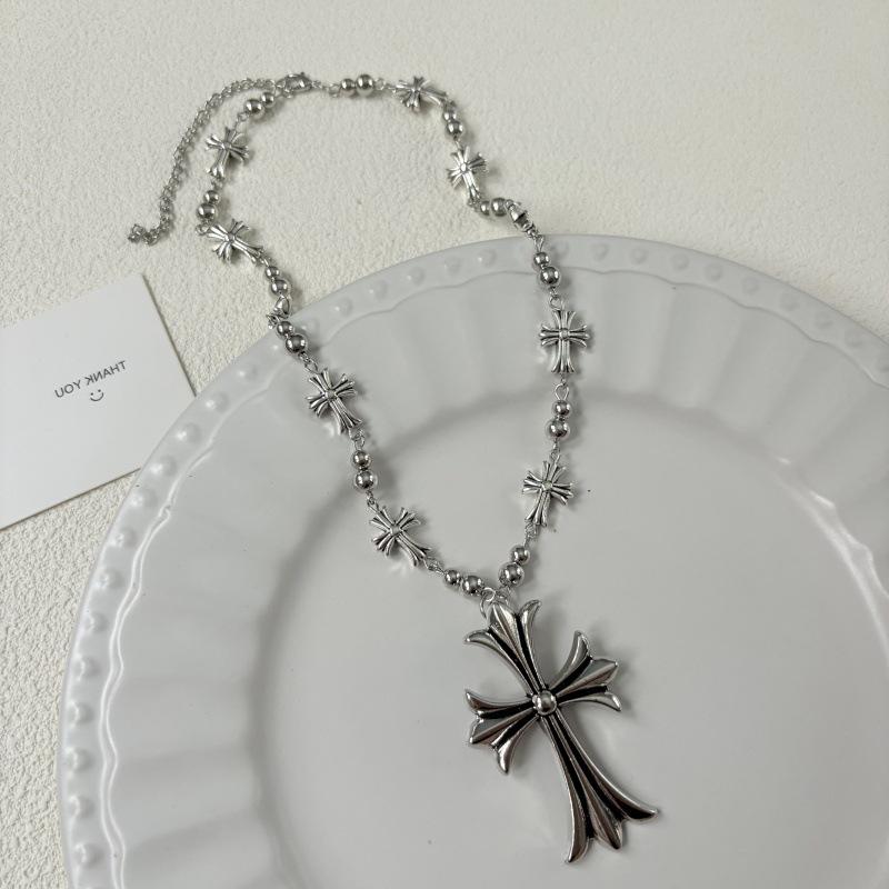 Unisex Minimalist Cross Pendant Necklace, Personalized Choker, High-End Clavicle Chain In Ins Style