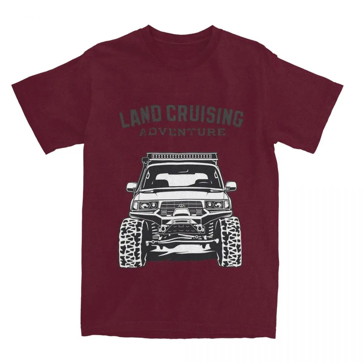 

Винтажные футболки Landcruising Adventure Land Cruiser 80 Off Road для мужчин Pure FJ80 Off-road Car Tee Shirt Graphic Clothing XXXXXL бордовый