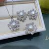 Ensemble de Fleurs Incrustées de Perles d'Eau Douce - Polyvalent et Texturé pour le Port Quotidien