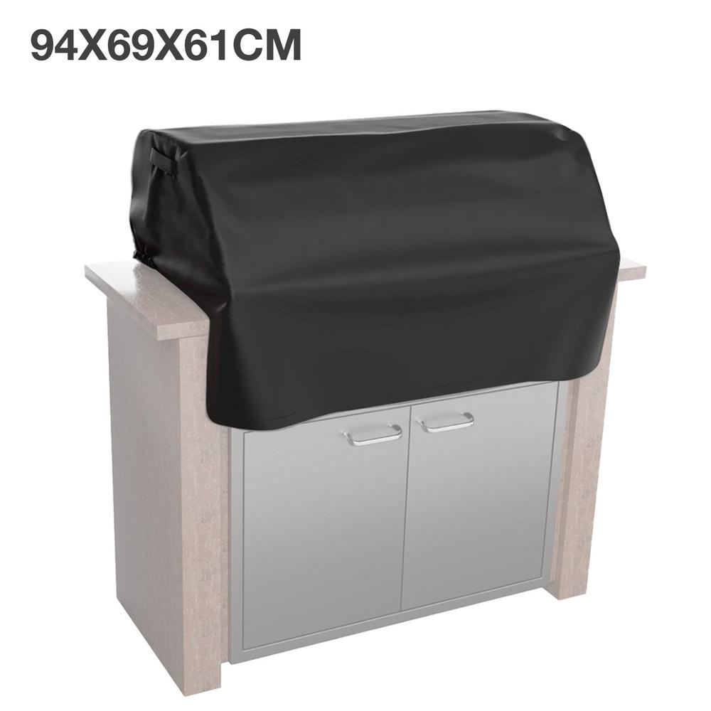 BBQ Grill Top Cover Water Resistant Built In Grill Cover Dust Cover 210D Oxford Cloth Barbecue Grill Cover Camping Accessories