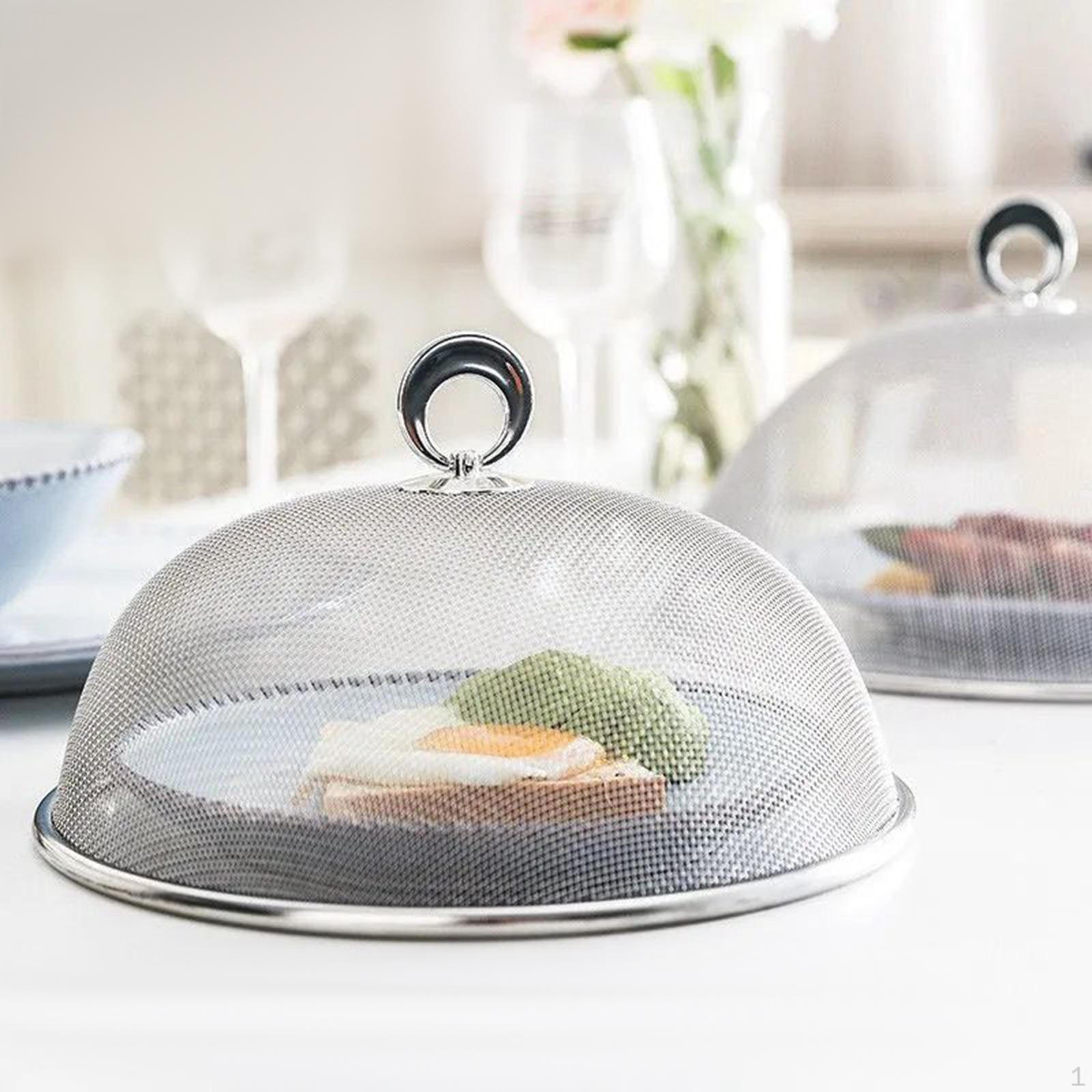 Stainless Steel Food Cover for Outdoor Dining Diameter 24cm