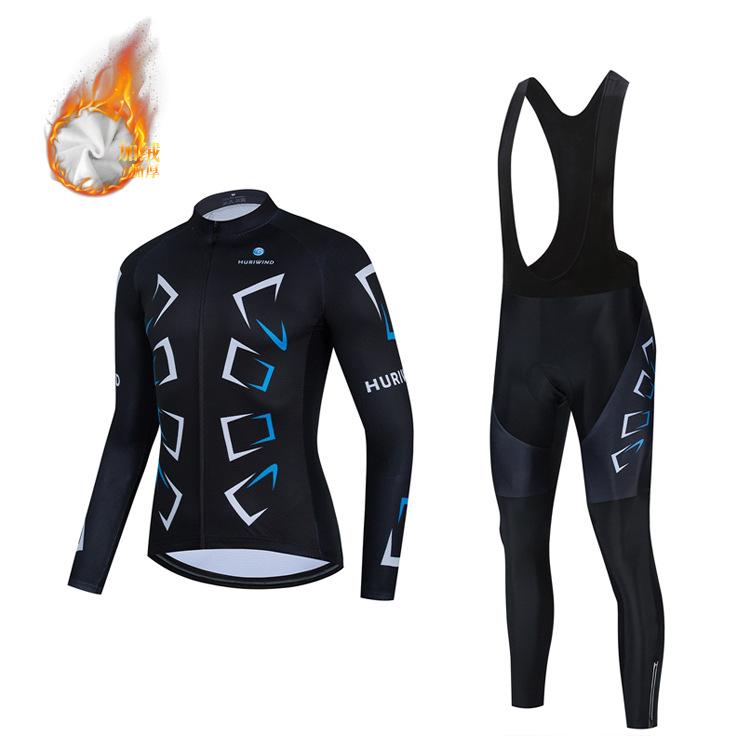 2026 Long Sleeve Cycling Suit Autumn and Winter Outdoor Sports Fleece Thermal Cycling Suit Set