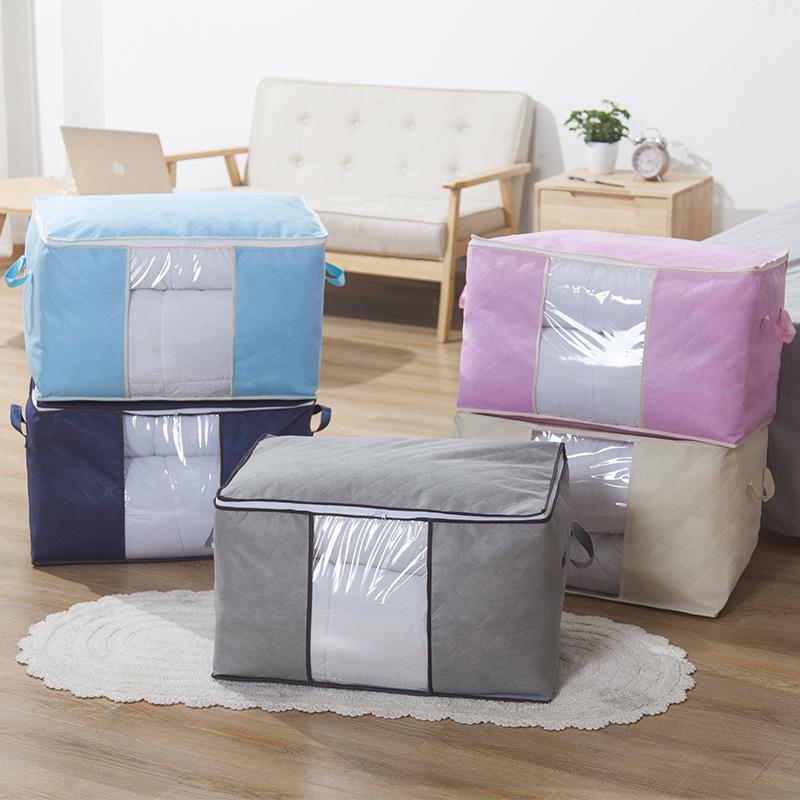 Moistureproof Dustproof Quilt Storage Bag for Blankets and Clothes, Moving and Packing Organizer