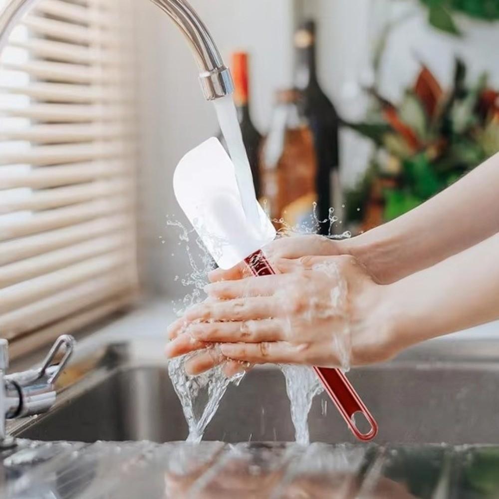 2PCS Heat Resistant Baking Scraper Set Food Grade Cake Cream Scraper  Dishwasher Safe