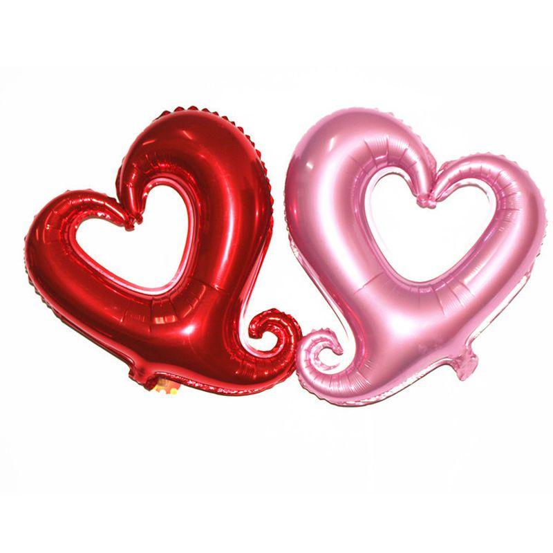 Hook Helium Heart Wedding Birthday Party Valentines Day Heart Foil Balloon