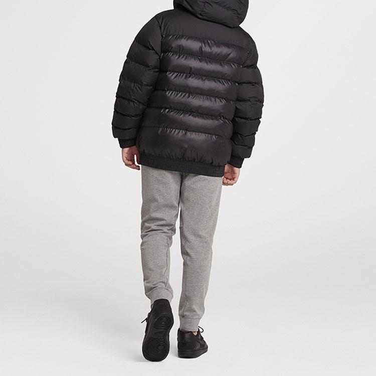 Nike Sportswear Solid Color Casual Lace-Up Mid-Rise Knit Joggers Kids Joggers Dark-Heather-Gray AJ6721-063