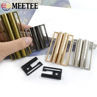Meetee 2/5 Stück Metallschnalle für 30-80mm Mantelgürtel Kleidungsstückversteller Schnalle Knopf Dekorative Taillengürtelhaken Hardware-Zubehör