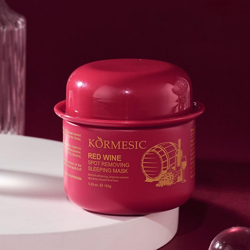 Rotwein-Infundierte Schlafmaske Tiefe Nährung und Hautrevitalisierung