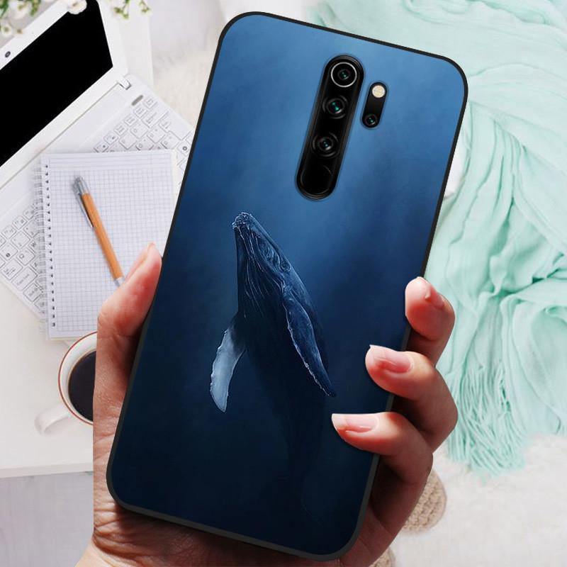 Phone Cover For Xiaomi Redmi Note 8 Pro Case Silicone Lovely Black Bumper Soft TPU Coque for Redmi Note8 Pro 8Pro Shells Fundas