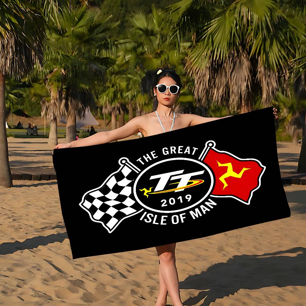 Asciugamano da Spiaggia Anime I-Isle Of Man TT Morbido Assorbente Lavetta Regali per Bambini Viaggio Campeggio Palestra
