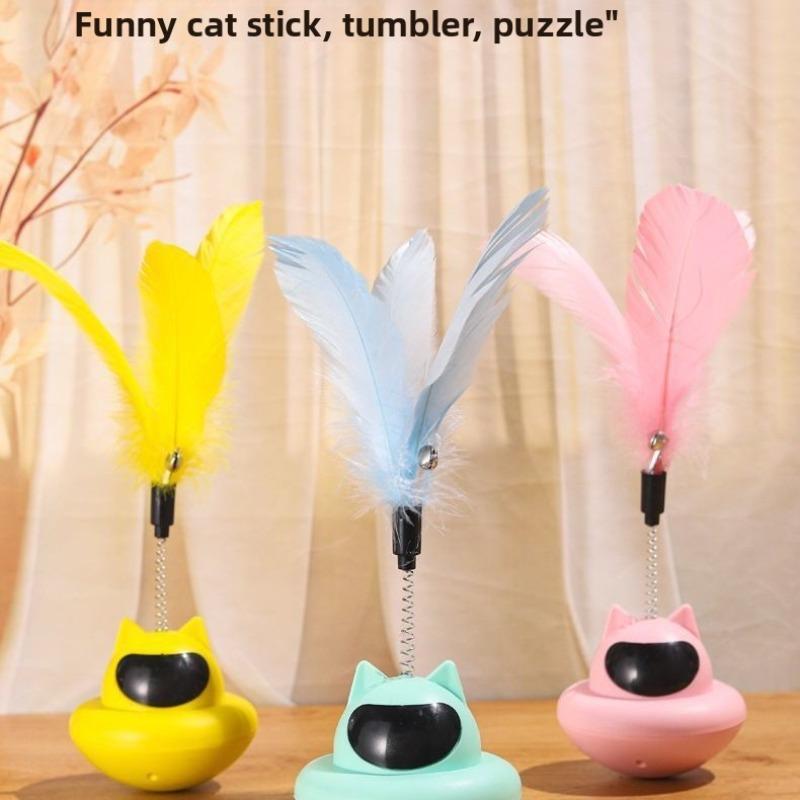 Katzenspielzeug zur Selbstunterhaltung und gegen Langeweile, Saugknöpfe, Katzenspielzeug, Lange Stäbe aus Stahldraht, Spielzeug, Energieverbrauchende Katzenprodukte