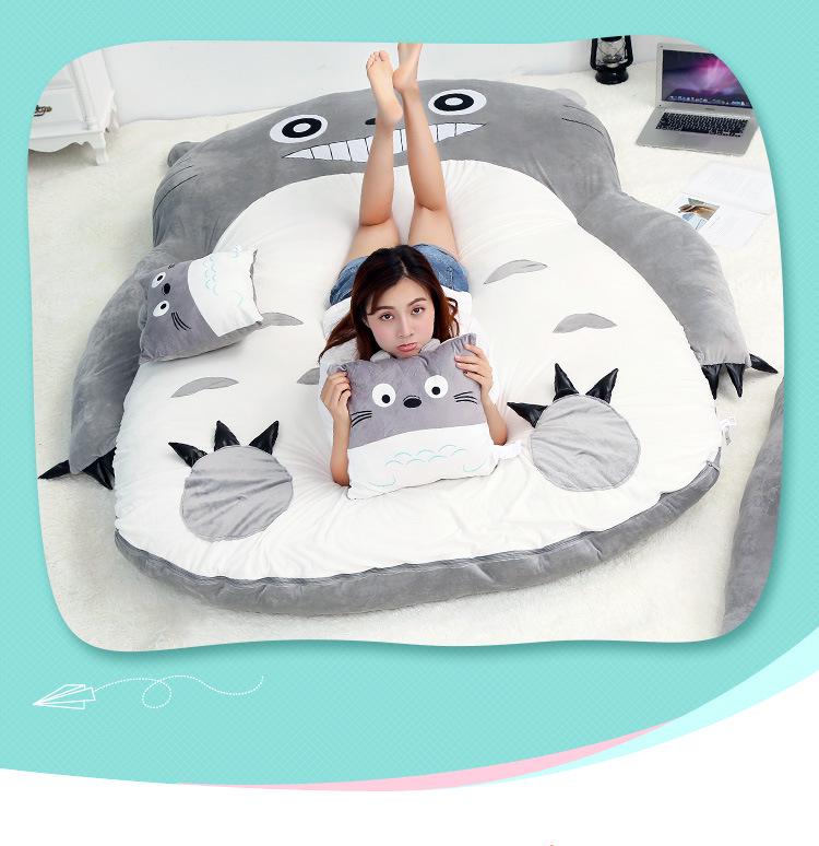 Lazy Sofa Bed: Single/Double Tatami Totoro Mattress - Cute Bedroom Addition