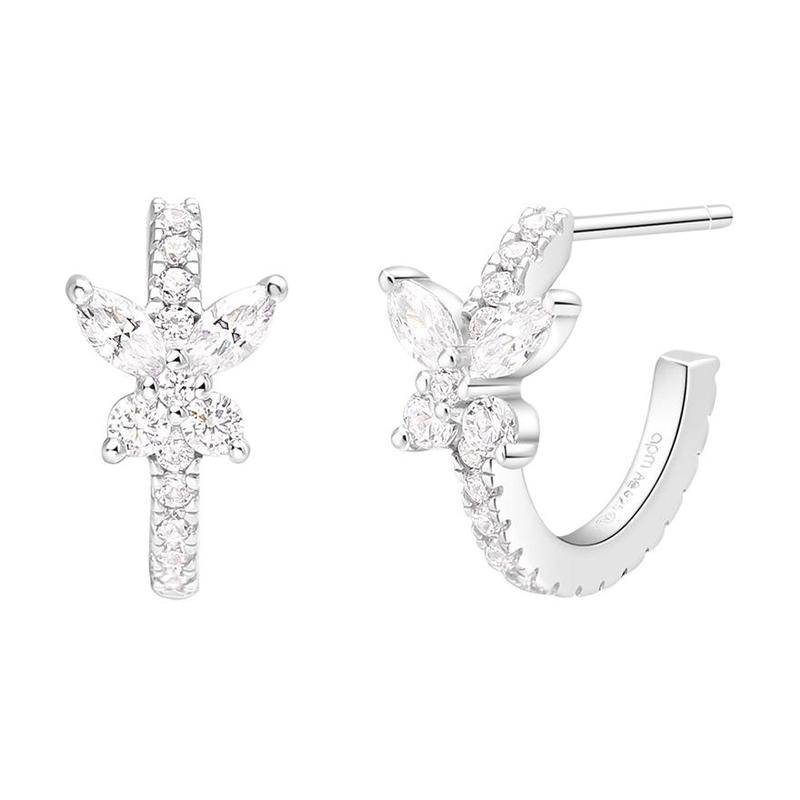 APM Monaco Butterfly shape 925 silver earrings women s silver AE16627OX