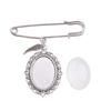 Family Photo Gem Holder Brooch Pendant Bouquet Charm Pin Wedding Boutonniere