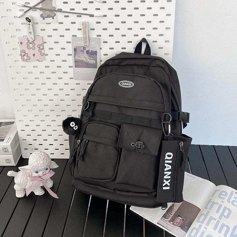 Schoolbag new Korean version ins tooling style schoolbag middle school student large capacity Japanese trend college student travel backpack men