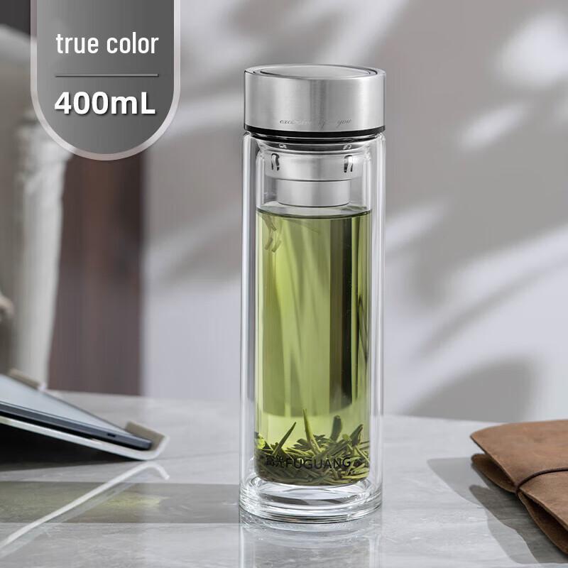 FUGUANG Double-Wall Glass Tea Infuser Cup