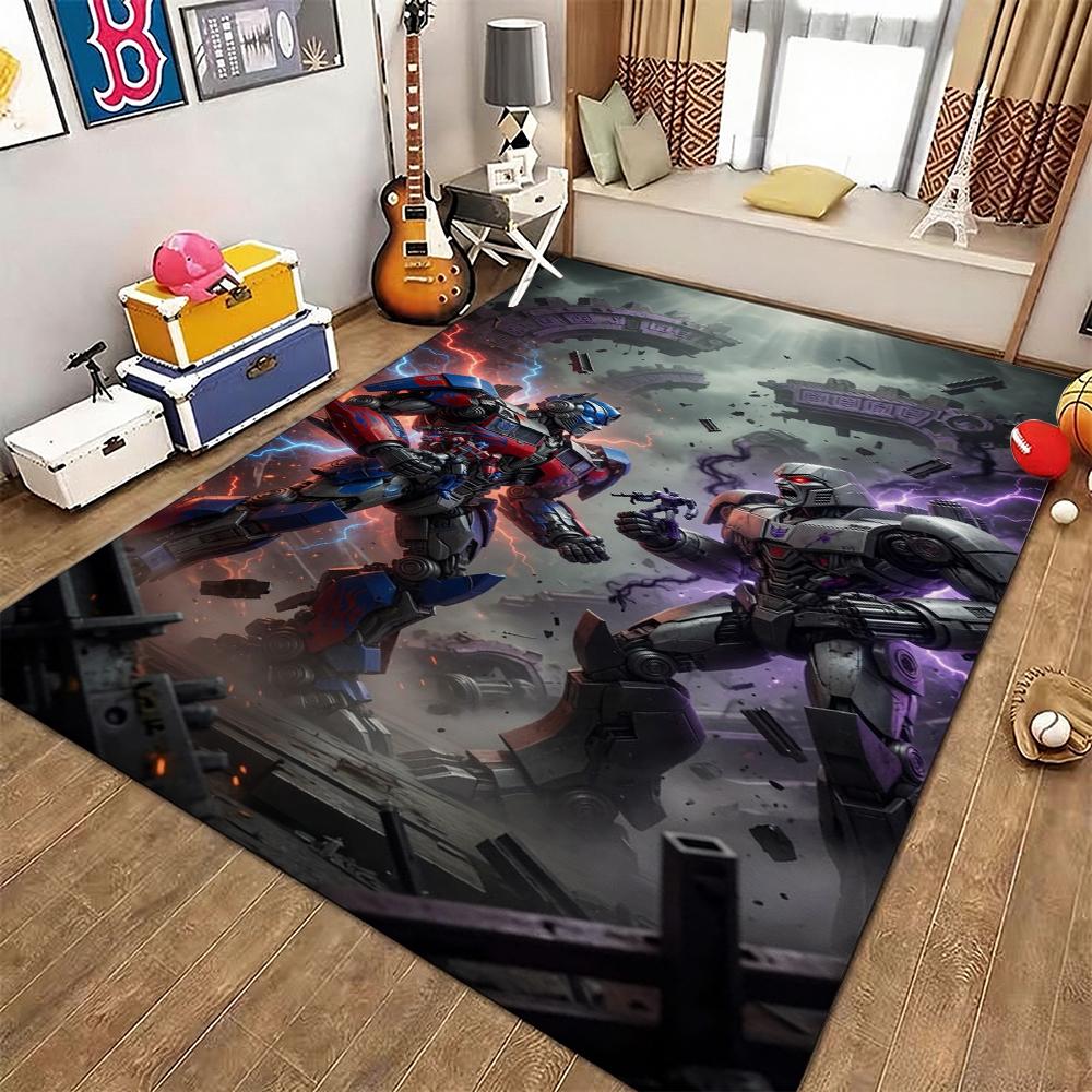 Bumblebee Battle Armor Rectangular Rug Durable Easyclean Carpet For Hallway Balcony Study Home Party Decor Halloween Gift