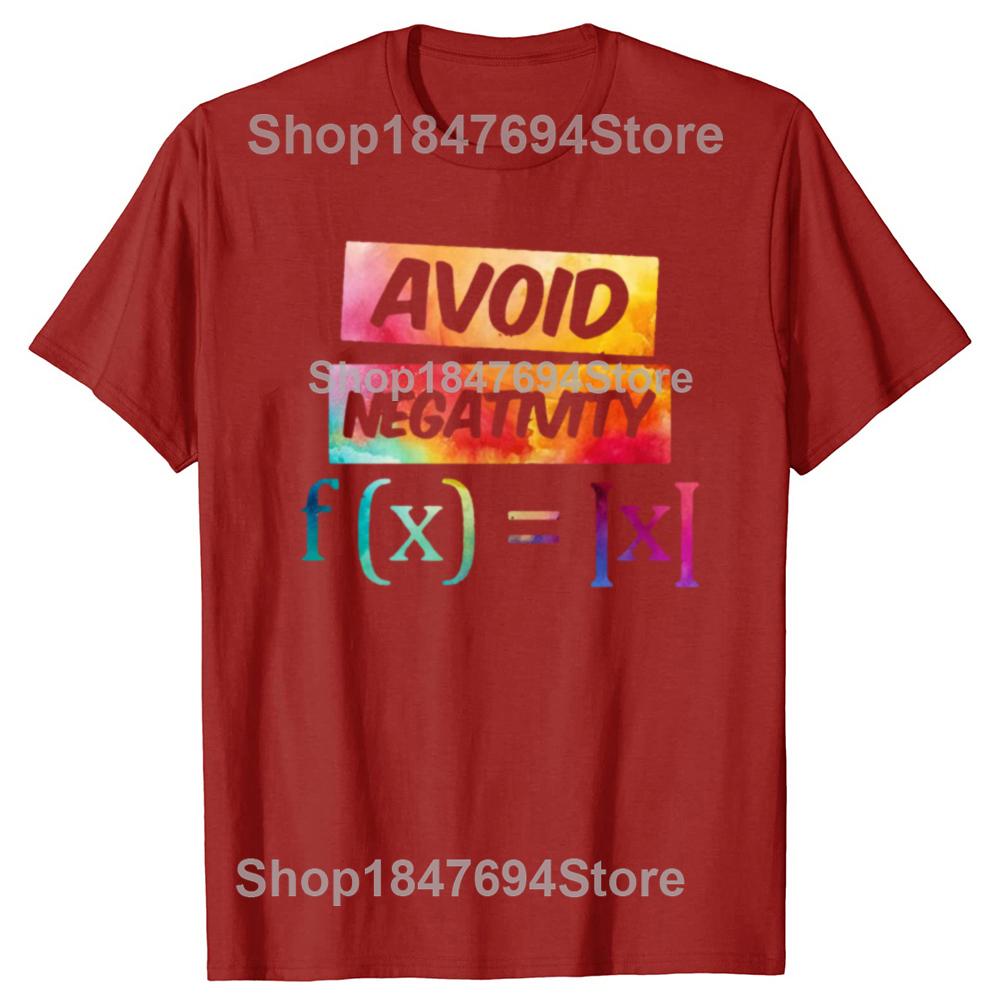 

Avoid Negativity Funny Mathematics Absolute Value Cotton Tshirt Math Function Geek T Shirt Tees Clothes Oversized Streetwear S