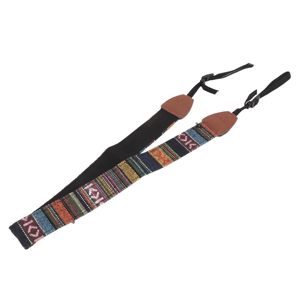 Camera Strap Vintage Ethnic Style Adjustable Length Canvas Camera Shoulder Neck Strap for SLP Universal 40.55in