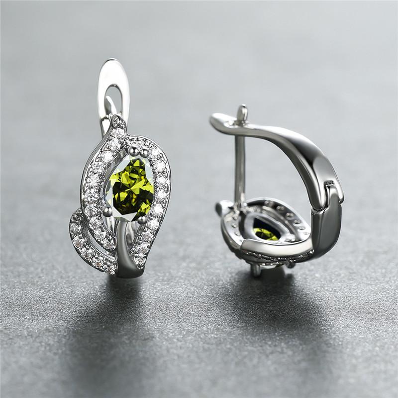 MicLee Orecchini A Gatto Con Zirconi In Argento 925 – Gioielli Eleganti Per Donna E Ragazza, Confezione Regalo In Sacchetto Di Velluto