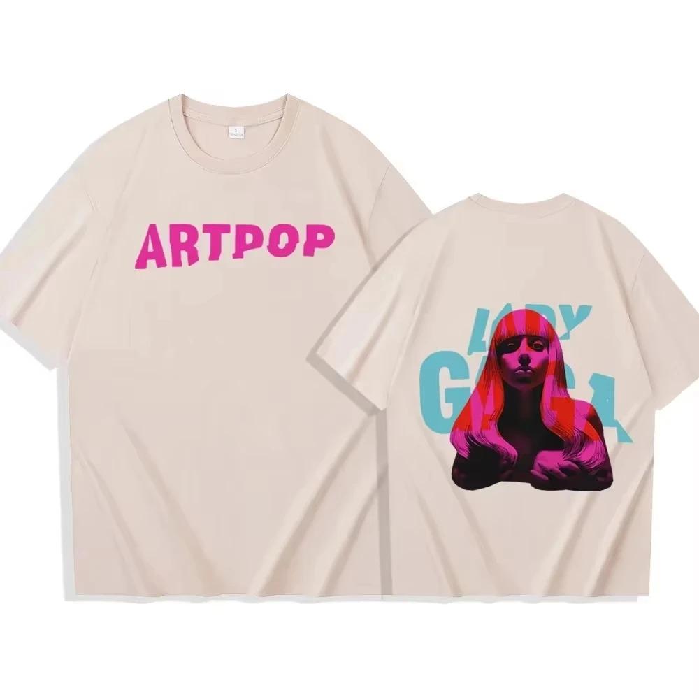 Lady Gaga The Fame T-shirt Man Women Harajuku O-neck Summer Casual Shirt 2026 Summer New Fashion Cotton Short-sleeved Top