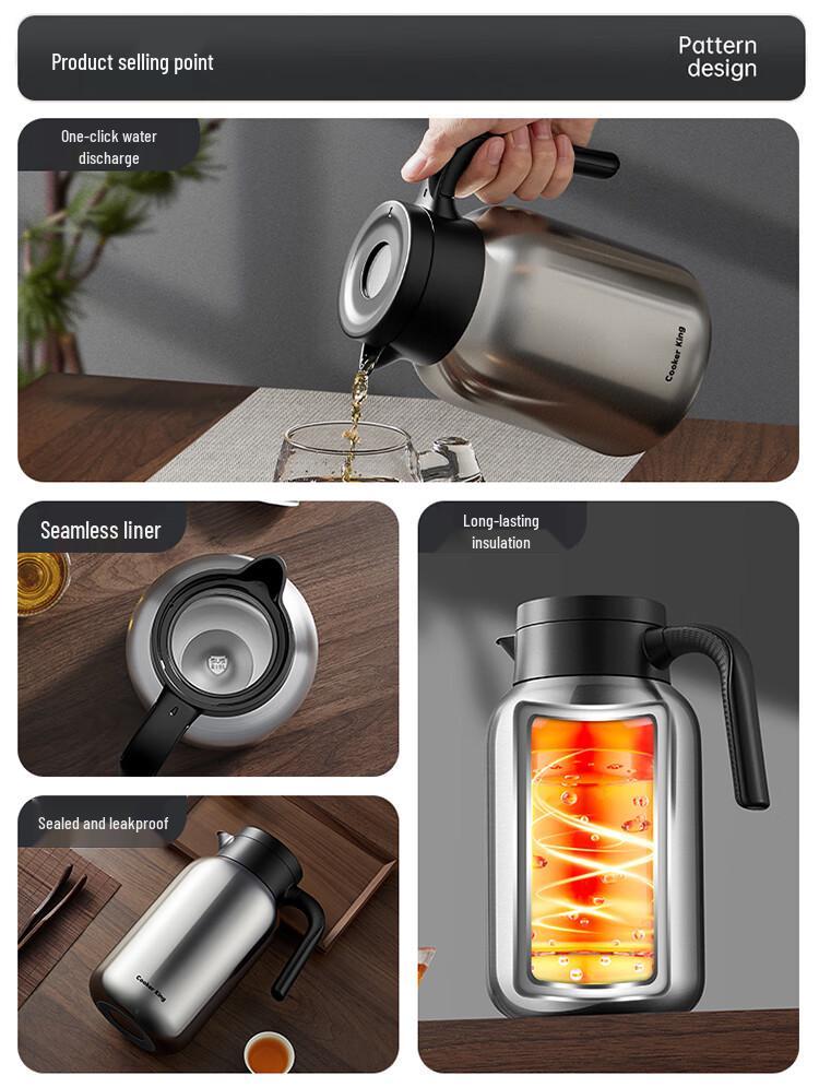 Chui Da Huang Large Capacity 316L Stainless Steel Insulated Thermos Flask - Ideal for Students and Dorms.